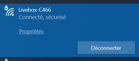 Se déconnecter du réseau sous Windows 10