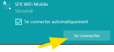 Connexion à un réseau WiFi sous Windows 10