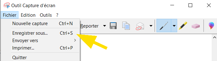 Enregistrer un capture d'écran