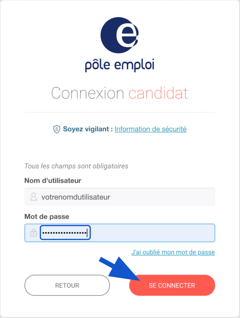 Validation de son mot de passe