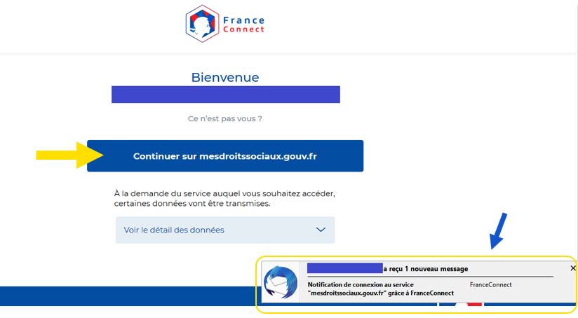 Mail de confirmation pour identifier