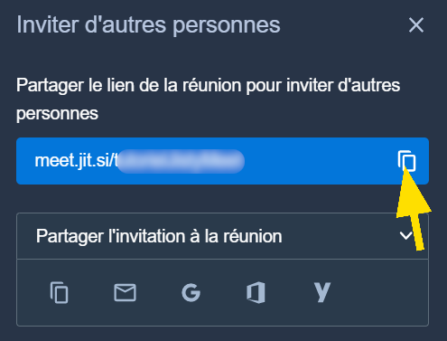 Lien d'invitation Jitsi