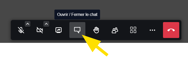 Ouvrir le chat sous Jitsi