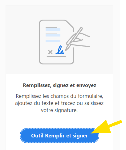 Utiliser l'outil remplir et signer