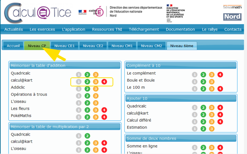 Page d'accueil de Calculatice