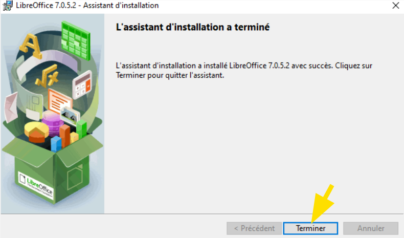 Finaliser l'installation