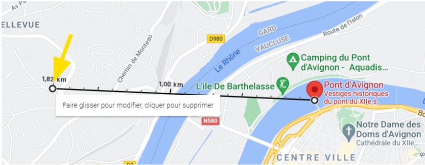 Mesurer la distance en km entre deux adresses sur Google Maps