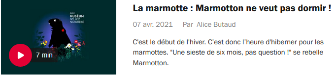 Épisode La marmotte du podcast Bestioles