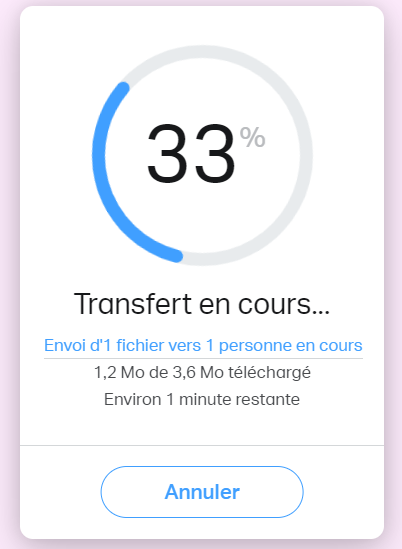 Téléversement du fichier