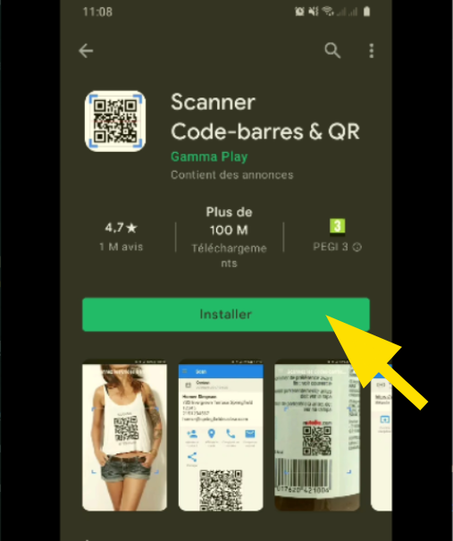 Installer l'application QR Code