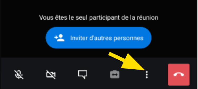 Accéder aux options de Jitsi sur Android