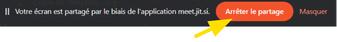 Arrêter de partager son écran sous Jitsi