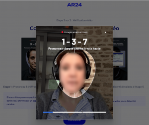 Prononcer les chiffres pour confirmer son identité en vidéo