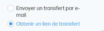 Choix du mode de transfert