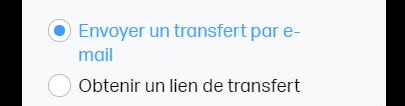 Choix du mode de transfert