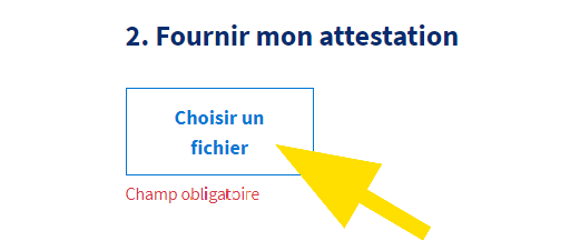 Ajouter un justificatif pour le CPF