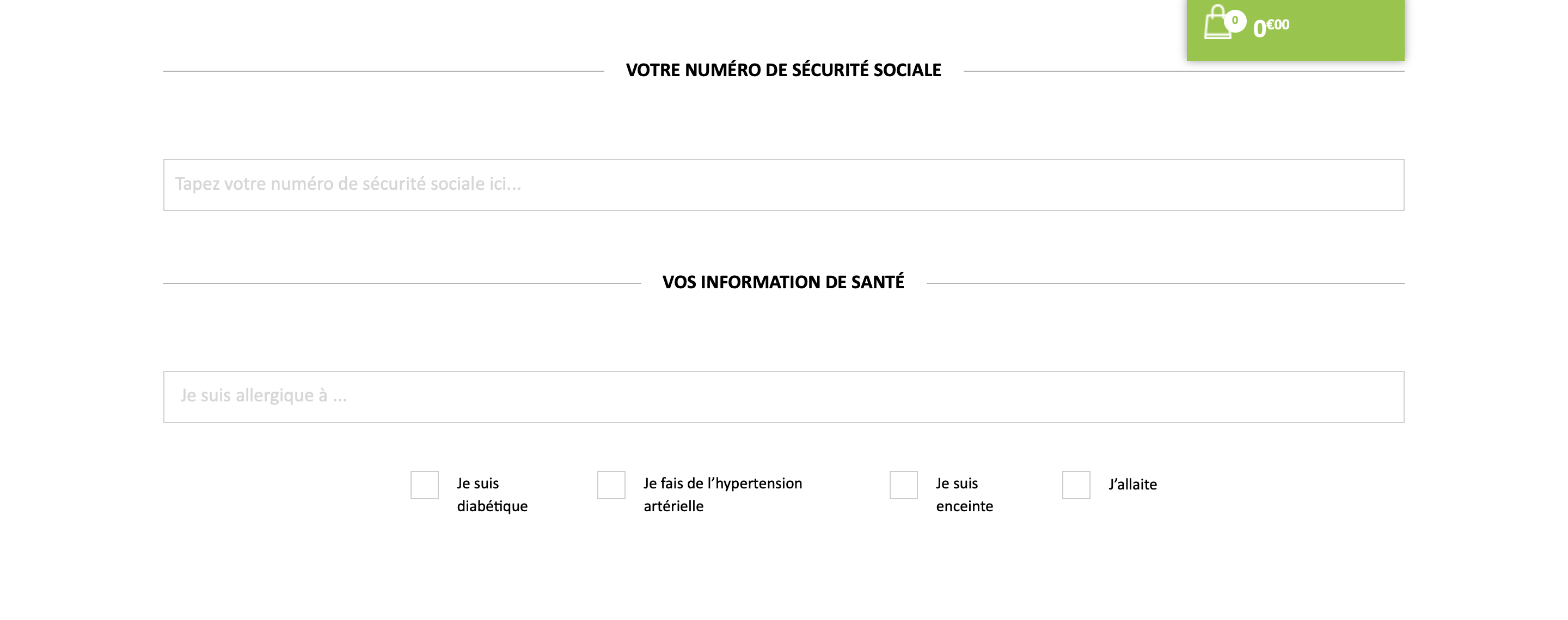 Inscrivez votre numéro de sécurité sociale