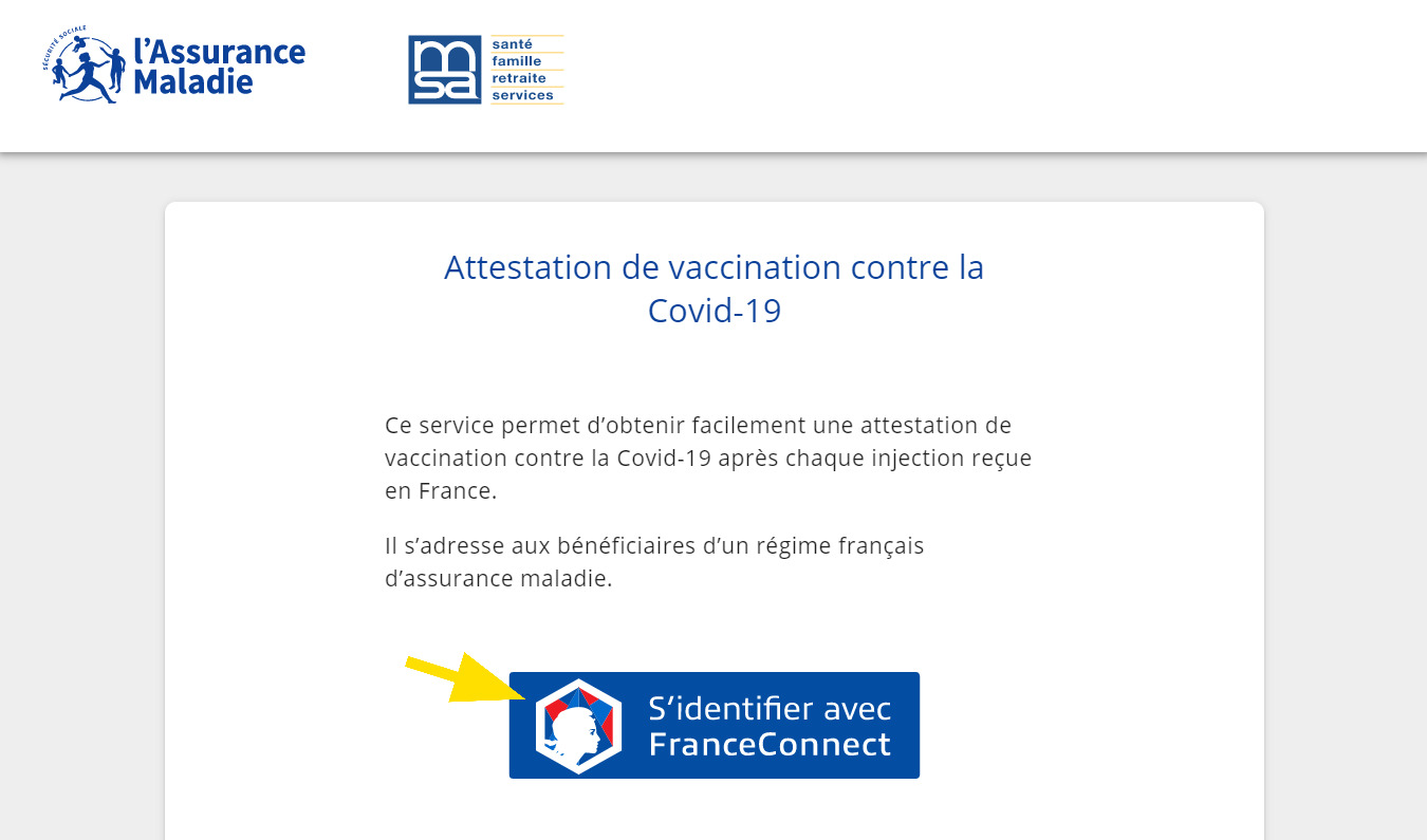 S'identifier avec FranceConnect