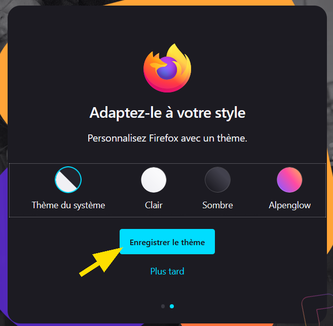 Choix du thème sur Firefox