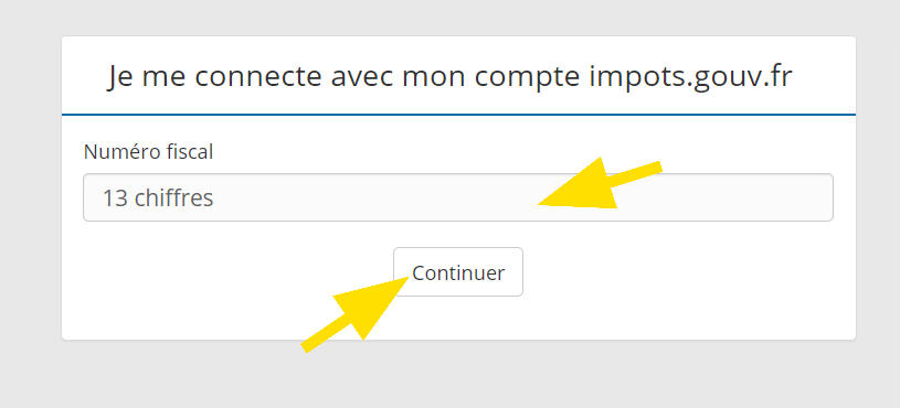 Identification par le service des impôts