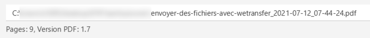 Informations liées au PDF