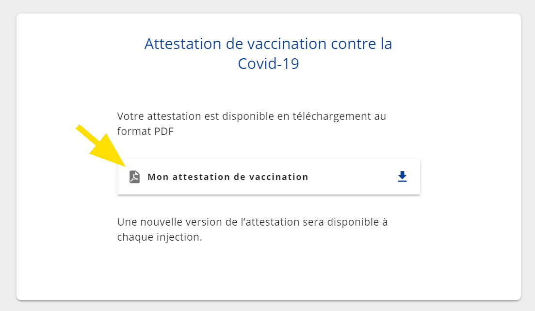 Télécharger son attestation sur son ordinateur