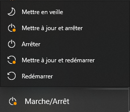 Cliquer sur mettre à jour et redémarrer