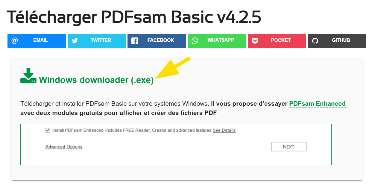 Lien direct pour débuter le téléchargement